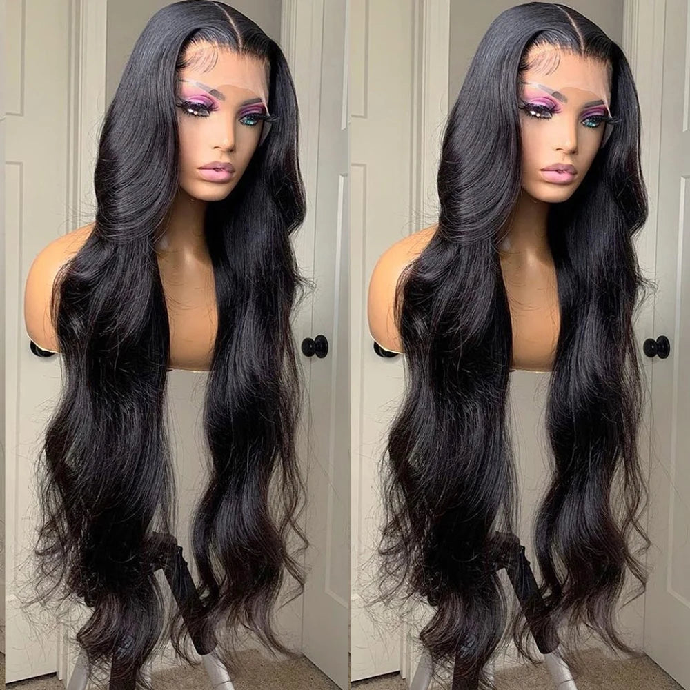 Wholesale Brazilian Remy Human Hair Body Wave 13*4 Transparent for Lace Front Wigs 150% Density Natural Color Lace Wigs