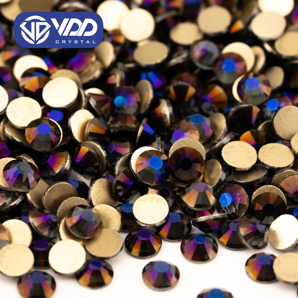 VDD 221 Ocean Srar High Quality Glass Rhinestones Crystal Glod Back Flatback Strass Stones Nail Art DIY Crafts Decorations