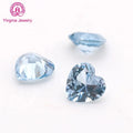 Manufacturer Price Spinel Gemstone Heart Shape 3*3 mm to 8*8 mm Loose Synthetic 106# Blue Spinel Stones for Fine Jewelry