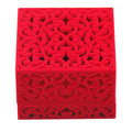 Luxury Elegant Antique Vintage Jewellery Storage Red Rose Heart Velvet Fabric Gift Jewelry Box for Women