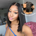 4x4 5x5 6x6 Frontal Double Drawn HD Vietmanese Bone Straight Human Hair Bob Wig Luxury SDD Lace Front Straight Bob Wig for Women
