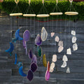 Natural Raw Stone Wind Chimes Outdoor Agate Slices Moon and Star Ornaments Decor Crystal Sun Catcher for Window Home Garden