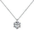 Dylam Classic Valentine's Day Gift Jewellery S925 Silver 6.5mm 7.5mm 8.5mm Solitaire 5A Zirconia Jewelry Pendant Necklace