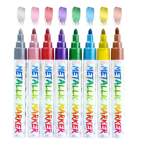 6mm Eco-friendly Oem Dry-erase Wet-erase Metallic Liquid Chalk Marker for Black Board Glass Mirror