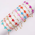 Adjustable Bohemian Style Multi-Colored Heart Pattern Miyuki Beads Woven Gift Unisex Colorful Cord Bracelet
