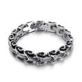 KALEN Casting Man Stainless Bracelets Steel Pulsera Para Hombre En Plata