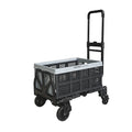 LEADLOONG Heavy-Duty Portable Tool Cart with Foldable Storage Basket Collapsible Design for Garage Workshop & Living Room Use