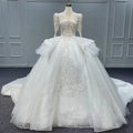 Jancember MN184 Modern Elegant Short Sleeve Bridal Wedding Dresses for Women
