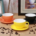 Hot Sale 250ml Sale Ceramic Coffee Cappuccino Espresso Latte Cup with Saucer White