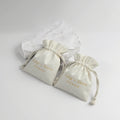 7*9cm Custom Silkscreen Logo Cotton Drawstring Pouch Suede Packaging Bag for Jewelry