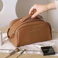2023 Custom Private Label Waterproof Pink Soft Pu Leather Portable Make up Cosmetic Makeup Bag Pouch Travel Organizer Bags Case