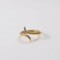 HOVANCI Stainless Steel Non Tarnish 18K Gold Plated Abstract Snake Rings for Women Finger Ring