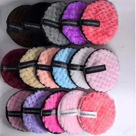 Premium Microfiber Makeup Sponge Super Soft North Pole Fleecy Lazy Face Wash Round Makeup Remover Powder Puff