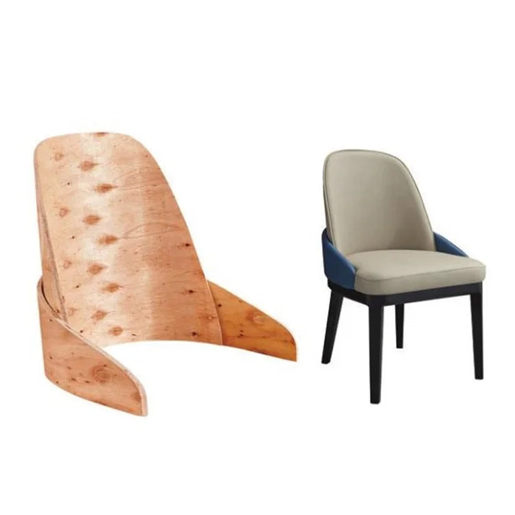 Wholesale Industrial Bent/Curved Plywood Chair Frame Shell Wooden Dining Chairs Seat Parts for Hotel Living Room Home Office Use