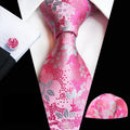 Luxury Neckties With Pocket Squares Casual Ties for Men Italian Wholesale Men Ties and Hanky Cufflinks Set