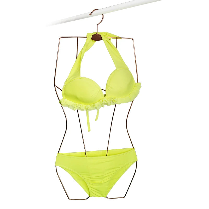Fashion Women's Metal Swimwear Hanger Wire Single Tier for Bikini and Bathing Suit Wardrobe Use