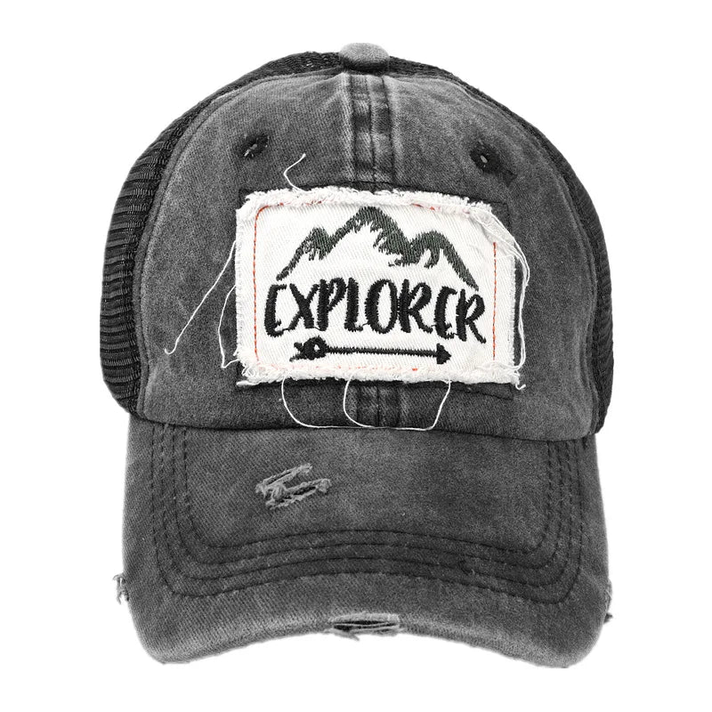 Adjustable Snapback Mesh Trucker Hat Custom Logo Embroidered Print Trucker Hat for Men