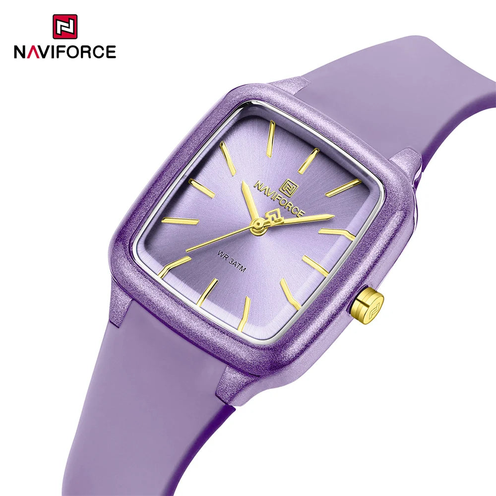 2025 New NAVIFORCE 5055 Watch Jewelry for Women Popular Purple Watches Manufacturer Minimalism Seiko Movement Ladies Wrist Watch