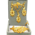 Exquisite Dubai Gold Jewelry Peacock  Necklace Earring Set Bridal Gold Plated Wedding Jewellery Set