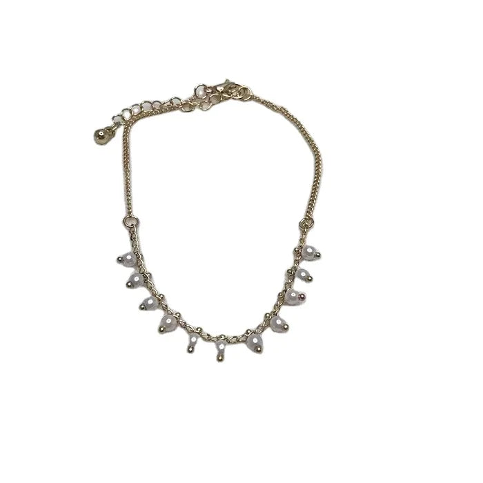 Adjustable Gold Plated Pearl Bracelet Female Fashion Jewelry Accessories for Party Trendy Style Gift-Charm Bracelets