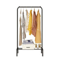 Simple Clothing Garment Rack Clothes Stand Rack with Lower Storage Shelf for Boxes Shoes Boots