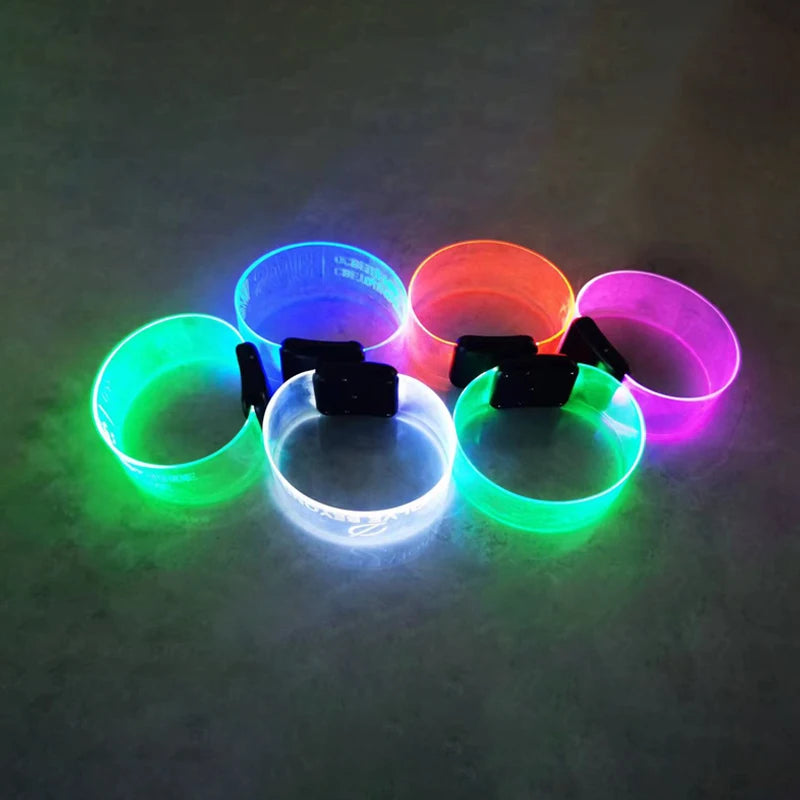 TPU Sound Activated Led Bracelet Movement Magnetic Can Add logo Led Wristbands