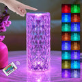 Romantic 16-Color RGB Night Light Hot LED Rose Atmosphere Lamp with Touch Control Flexible Crystal Desk Table Lamp for Bedroom