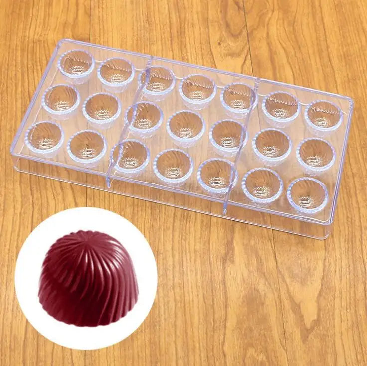 21 Cavity Polycarbonate Chocolate Mold for Pralines Truffles Sweets Candies Bonbons