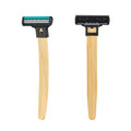 Nature Curve Handle BAMBOO razor Degradable Two Blades Biodegradable Disposable razor Hotel Shaver