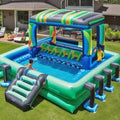 Inflatable Pool Bar for Adults Inflatable Floating Pool Bar with Swimming Pool for Backyard