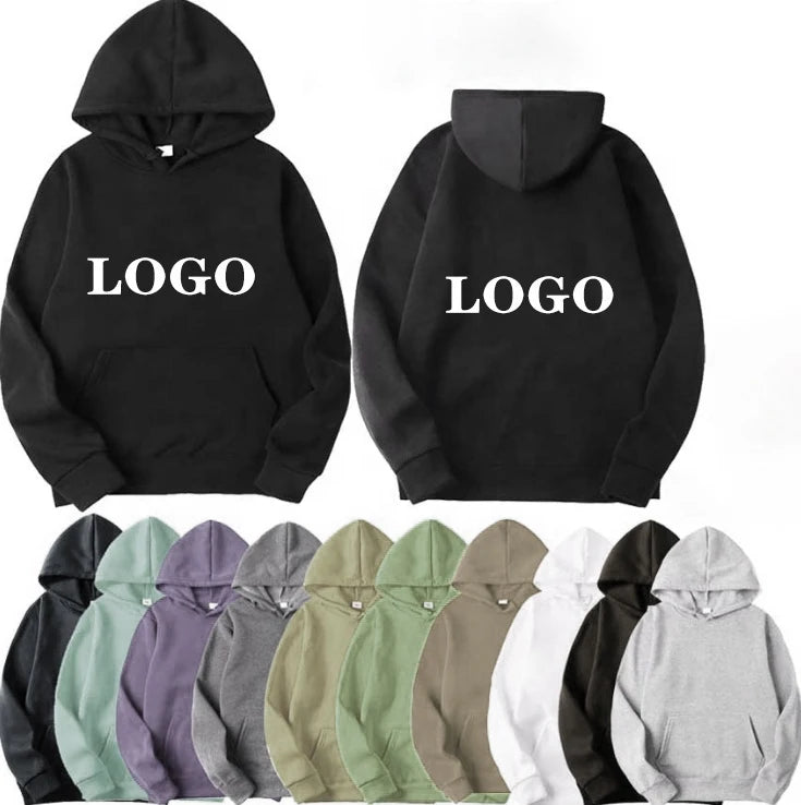 Wholesale High Quality Winter Men's ODM Solid Custom Embroidery Logo Polyester Hoodie Sweatshirt
