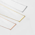 EManco Initial Bar Pendant Necklace for Women Trendy Gold Plated Necklace 2021 Jewelry Gold Chains Choker Minimalist