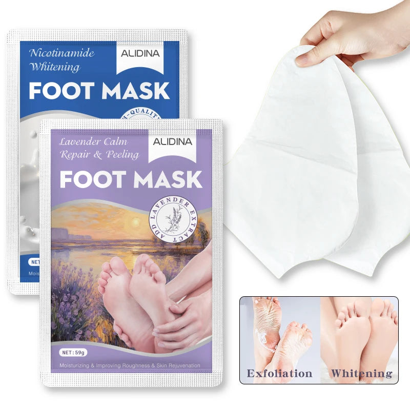K Remove Calluses Foot Mask Lavender Moisturizing Foot Patches Peeling Moisturizing Pedicure Anti Crack Heel Foot Dead Skin Mask