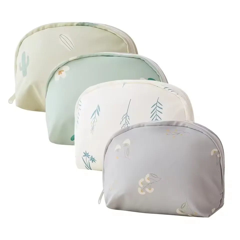 Happyflute Reusable Wetbag Washable Makeup Bag Waterproof Cloth Cosmetic Bag OEM Private Print