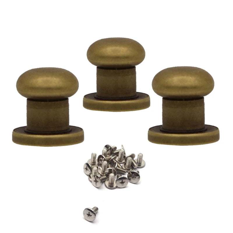 Vintage Bronze Brushed Brass Cabinet Pull for Dresser Drawer Wardrobe Warehouse & Workshop Use with Screws (Customizable Shape) MegaBDM