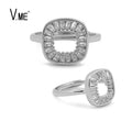 Zircon Open Adjusted Ring Sterling 925 Silver Ring Silver Rings for Women Rhodium Plated Jewelry