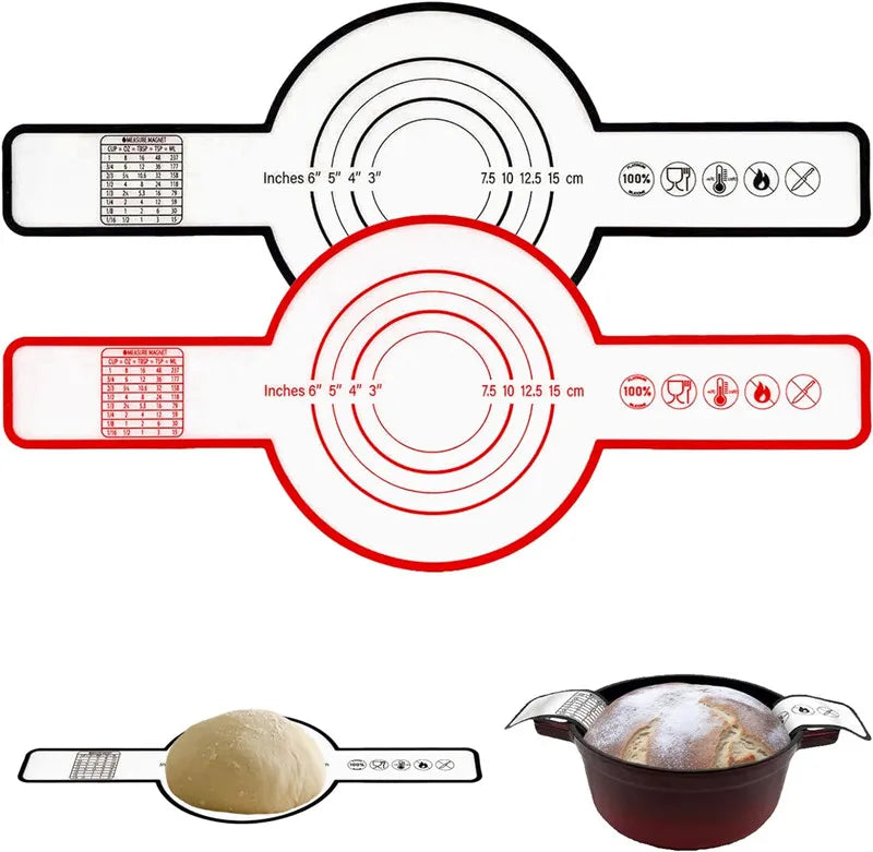 Reusable Non-Stick Silicone Bread Sling  Silicone Baking Mat With Extra Long Handles for Dutch Oven