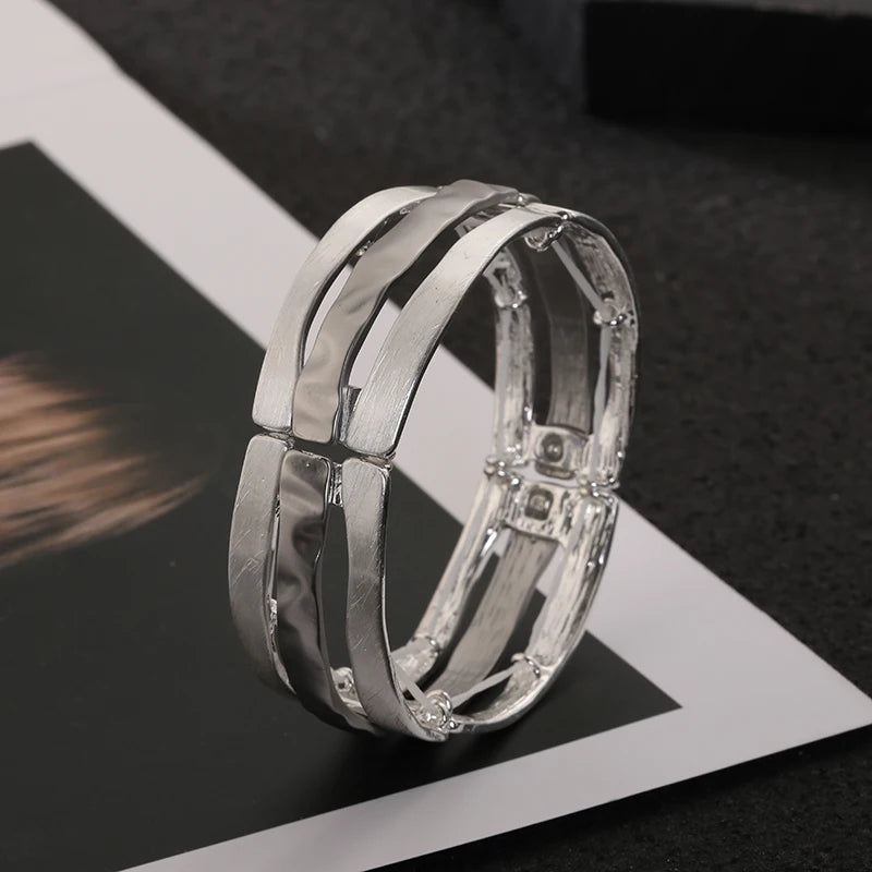 TongLing European Retro Adjustable Elastic String Women's Bangle Bracelets Vintage Geometric Bracelets for Wholesale