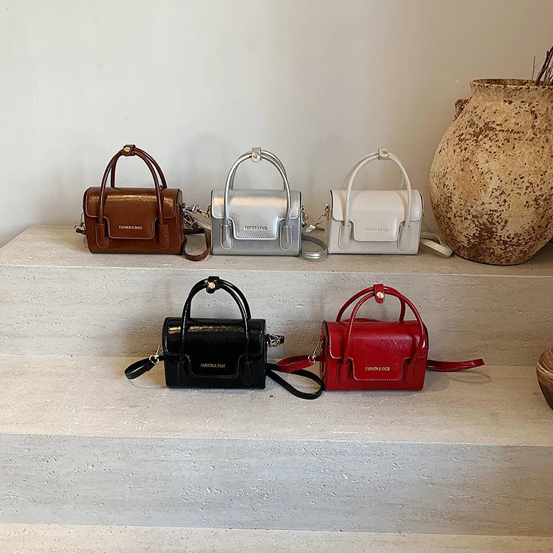 Sac Tendance 2025 Niche Quality Small square Handbag for Women Fashionable Retro Versatile Solid Color Shoulder Crossbody Bag