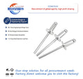 Open End Steel & Aluminium Blind Rivets M3 M4 20/25mm Length Countersunk Head Aluminium Product Rivet Aluminium