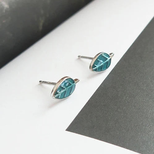 2025 New Trend Factory Wholesale 925 Sterling Silver Cute Leaves Stud Earrings Personalized Lady Fashion Wedding Anniversary