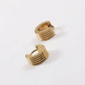 Ins Style European Fashion Jewelry Huggie Earrings 18K Gold PVD Plating Stainless Steel Boho Earrings for Women