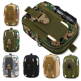Multipurpose Tactical Molle Mobile Phone Belt Pouch EDC Gadget Slim Utility Waist Bag for Cellphone
