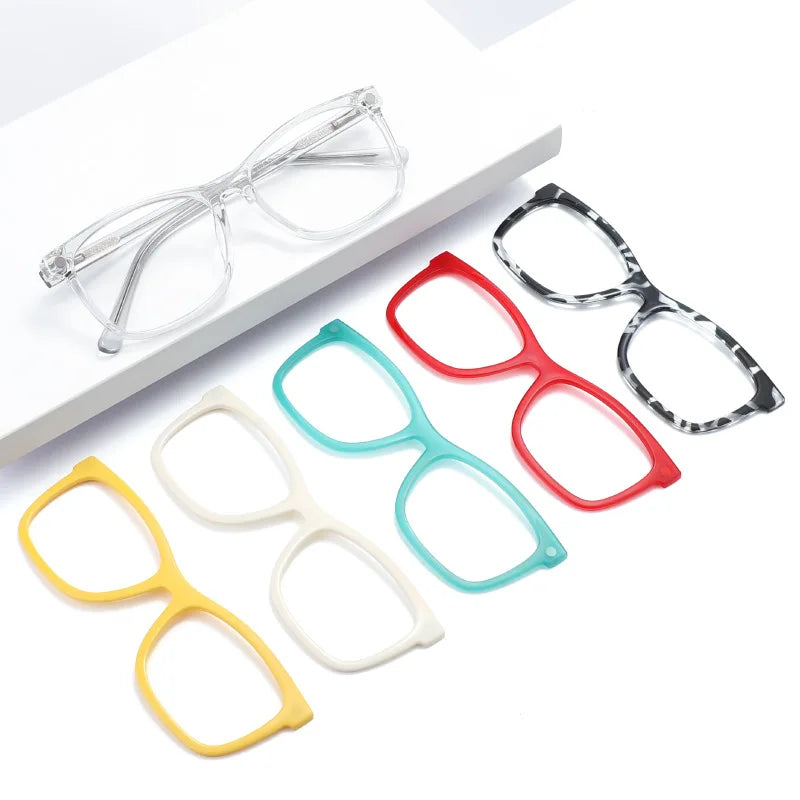 Fashionable Men's Women's Driving Glasses with Magnetic Clip-On Style New Variety of Hanging Pieces for Myopia Solid Pattern