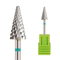 Nail Cleaning Tools Diamond Conical Shape Tungsten Steel Flame Carbide Nail Drill Manicure Pedicure Salon Machine Drill