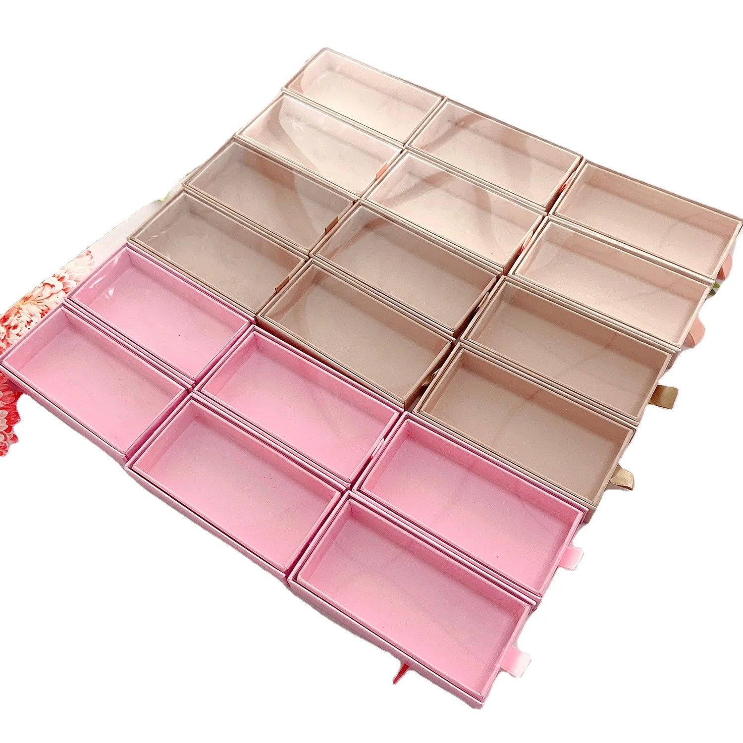 Eye Lashes Box Empty Unique Eye Lash Packaging With Custom logo Luxury Paper False Eyelashpackaging Boxes for Press on Nails Box