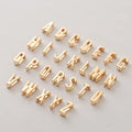 Alloy Gold Silver Large Letter Beads Diy Big Hole Alphabet Pendant