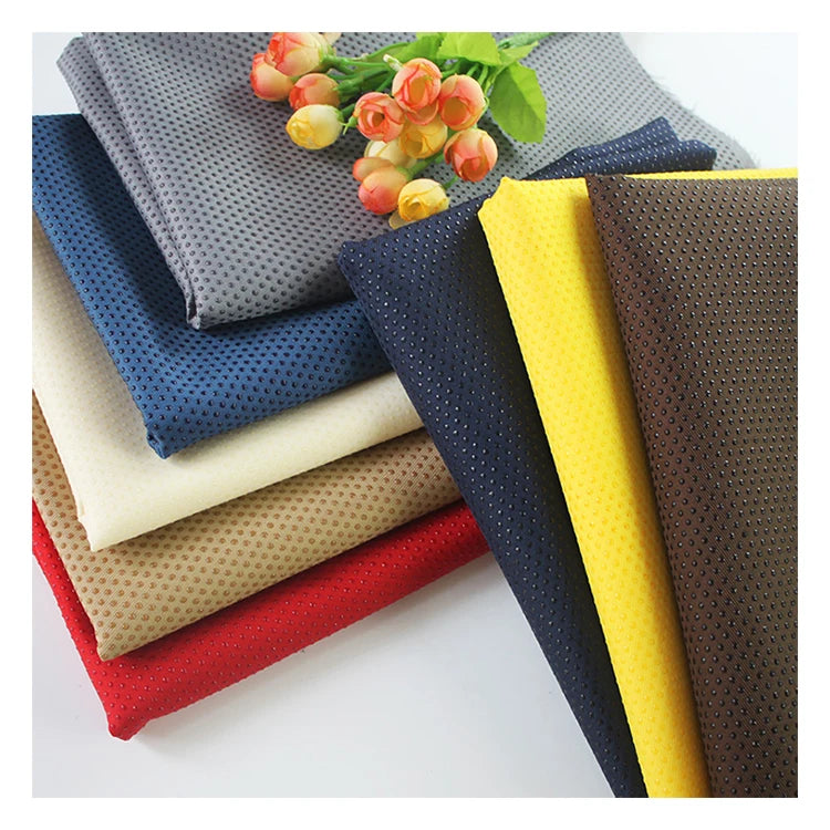Factory Direct Sales Non-slip Cushion Fabric Custom Pattern Round Dot Drop Plastic Polyester Gabardine Anti slip Fabric