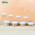 Wholesale Cosmetic Food Packaging 150ml 200ml 250ml 400ml 500ml Amber Black Pet Plastic Cosmetic Cream Jar with White Black Lid