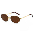 NQ3782 2025 Hong Kong Style High-End Round Rimless Retro Metal Oval Small Frame Sunglasses Men Women Vintage MegaBDM